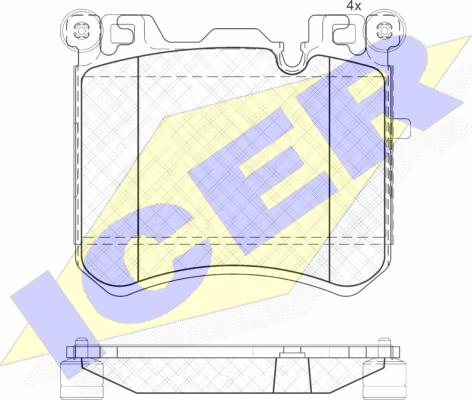 Icer 181984 - Гальмівні колодки, дискові гальма autozip.com.ua