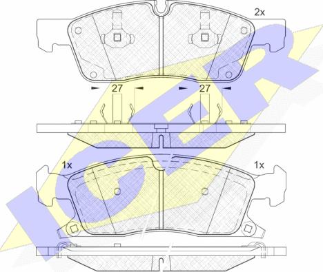 Icer 181988 - Гальмівні колодки, дискові гальма autozip.com.ua