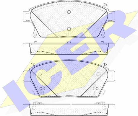 Icer 181939 - Гальмівні колодки, дискові гальма autozip.com.ua