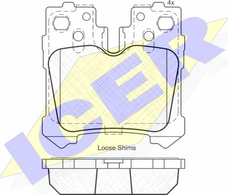 Icer 181936 - Гальмівні колодки, дискові гальма autozip.com.ua