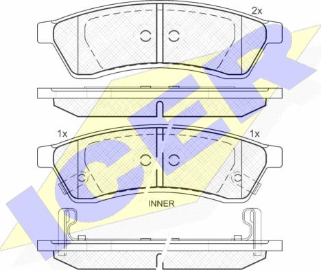 Icer 181930 - Гальмівні колодки, дискові гальма autozip.com.ua