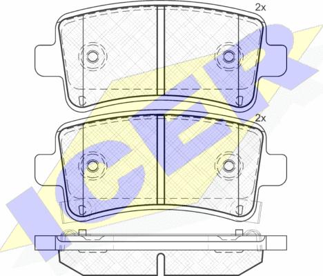 Icer 181929 - Гальмівні колодки, дискові гальма autozip.com.ua