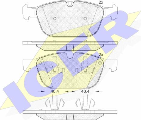 Icer 181920 - Гальмівні колодки, дискові гальма autozip.com.ua