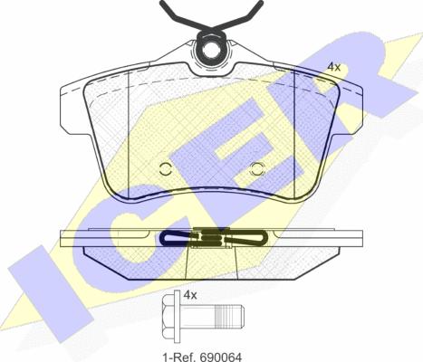 Icer 181928 - Гальмівні колодки, дискові гальма autozip.com.ua