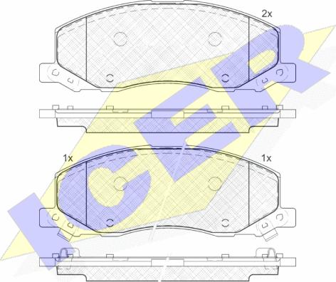 Icer 181927 - Гальмівні колодки, дискові гальма autozip.com.ua