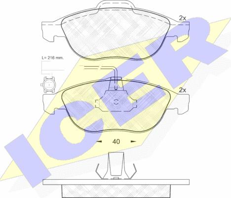 Icer 181446 - Гальмівні колодки, дискові гальма autozip.com.ua