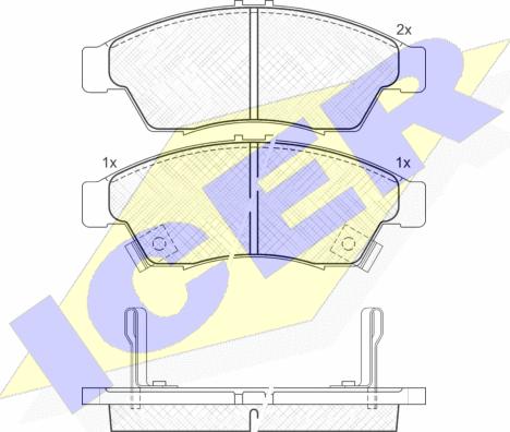 Icer 181453 - Гальмівні колодки, дискові гальма autozip.com.ua