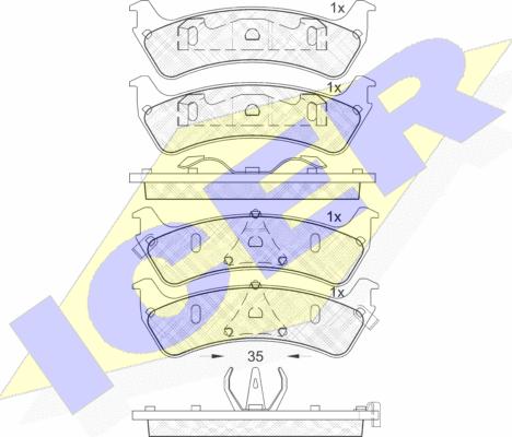 Icer 181409 - Гальмівні колодки, дискові гальма autozip.com.ua