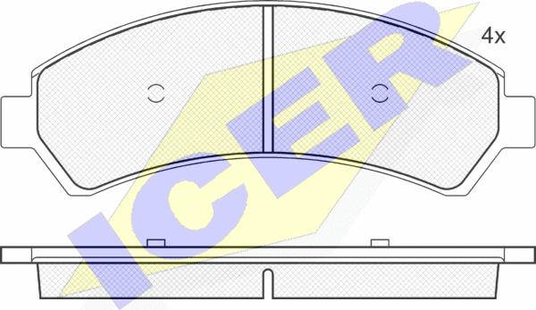 Icer 181410 - Гальмівні колодки, дискові гальма autozip.com.ua
