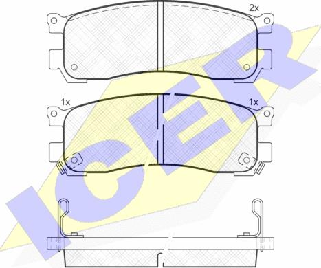 Icer 181418 - Гальмівні колодки, дискові гальма autozip.com.ua