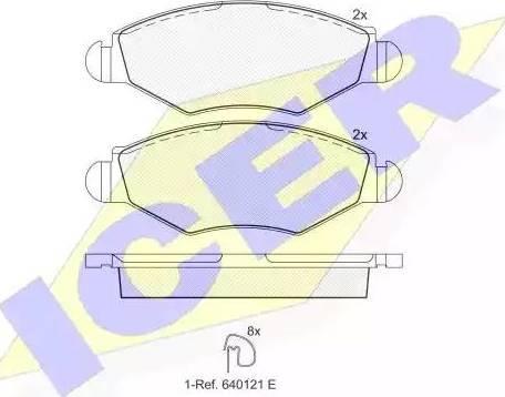 Icer 181439 - Гальмівні колодки, дискові гальма autozip.com.ua