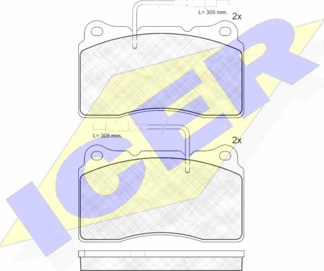 Icer 181424 - Гальмівні колодки, дискові гальма autozip.com.ua