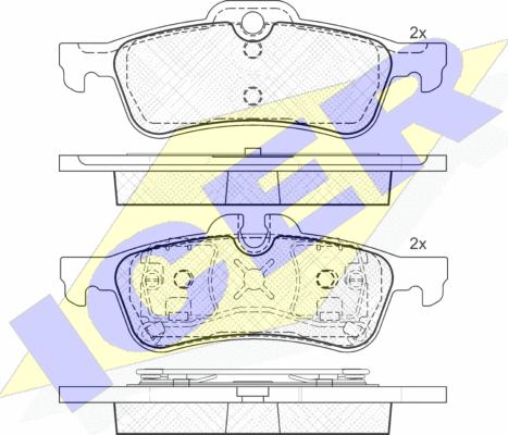 Icer 181599 - Гальмівні колодки, дискові гальма autozip.com.ua