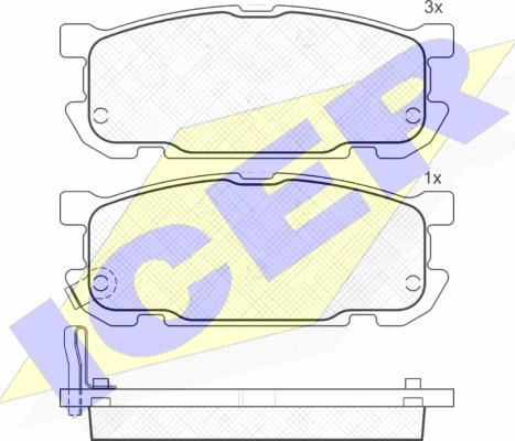 Icer 181541 - Гальмівні колодки, дискові гальма autozip.com.ua