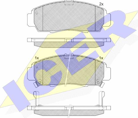 Icer 181543-203 - Гальмівні колодки, дискові гальма autozip.com.ua