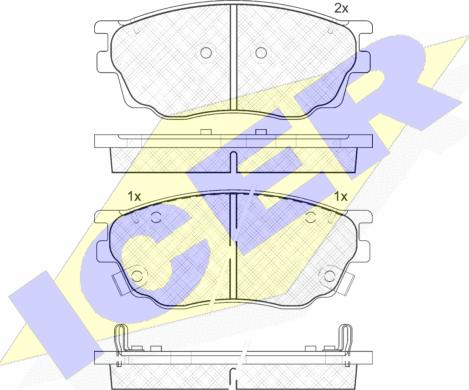 Icer 181542 - Гальмівні колодки, дискові гальма autozip.com.ua