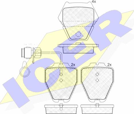 Icer 181565 - Гальмівні колодки, дискові гальма autozip.com.ua