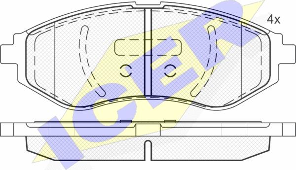 Icer 181566 - Гальмівні колодки, дискові гальма autozip.com.ua