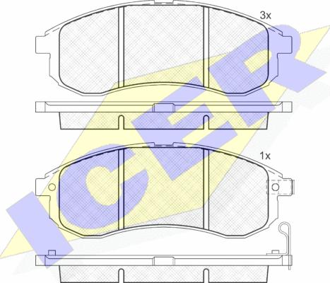 Icer 181507 - Гальмівні колодки, дискові гальма autozip.com.ua