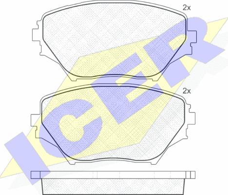 Icer 181519 - Гальмівні колодки, дискові гальма autozip.com.ua