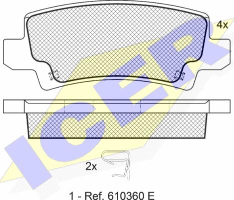 Icer 181514 - Гальмівні колодки, дискові гальма autozip.com.ua