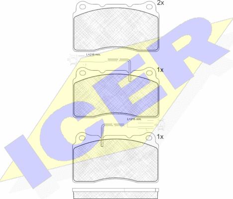 Icer 181515 - Гальмівні колодки, дискові гальма autozip.com.ua