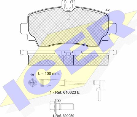 Icer 181516-701 - Гальмівні колодки, дискові гальма autozip.com.ua