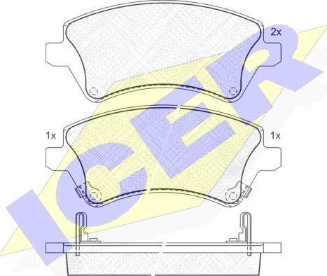 Icer 181513 - Гальмівні колодки, дискові гальма autozip.com.ua