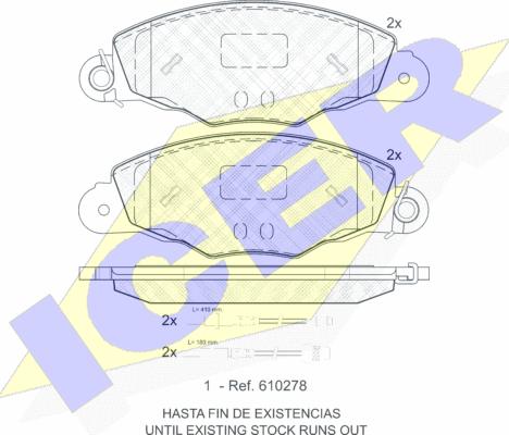 Icer 181588 - Гальмівні колодки, дискові гальма autozip.com.ua