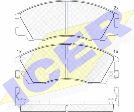 Icer 181539 - Гальмівні колодки, дискові гальма autozip.com.ua