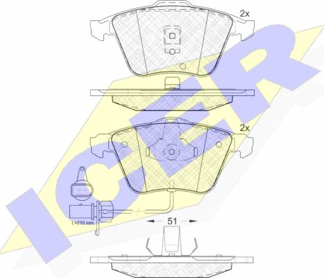 Icer 181531 - Гальмівні колодки, дискові гальма autozip.com.ua