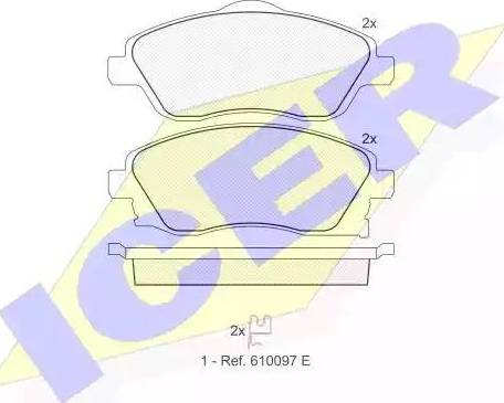 Icer 181526 - Гальмівні колодки, дискові гальма autozip.com.ua