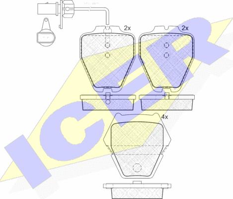 Icer 181571 - Гальмівні колодки, дискові гальма autozip.com.ua