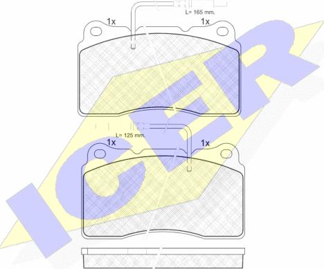 Icer 181699 - Гальмівні колодки, дискові гальма autozip.com.ua