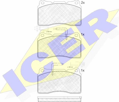 Icer 181647 - Гальмівні колодки, дискові гальма autozip.com.ua