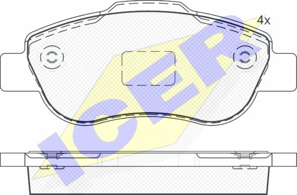 Icer 181659 - Гальмівні колодки, дискові гальма autozip.com.ua