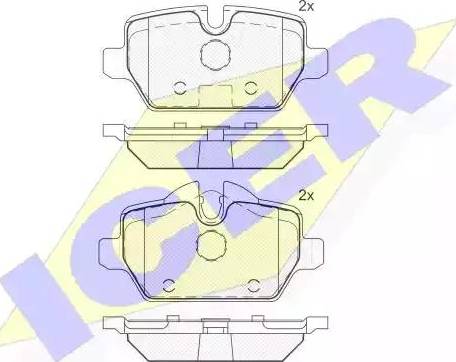 Icer 181664 - Гальмівні колодки, дискові гальма autozip.com.ua