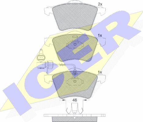 Icer 181605 - Гальмівні колодки, дискові гальма autozip.com.ua