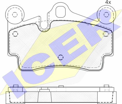 Icer 181611 - Гальмівні колодки, дискові гальма autozip.com.ua