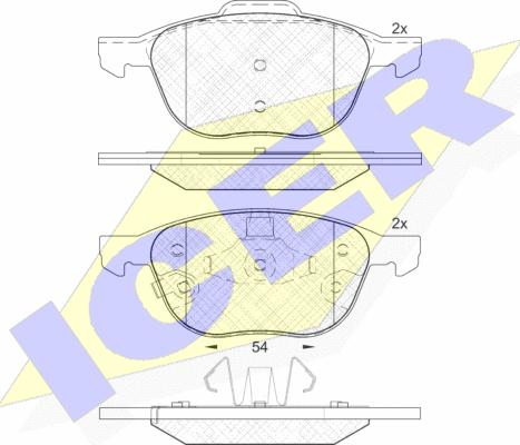 Icer 181617-203 - Гальмівні колодки, дискові гальма autozip.com.ua