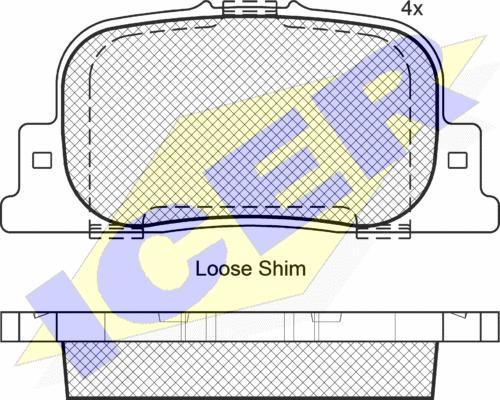 Icer 181633 - Гальмівні колодки, дискові гальма autozip.com.ua