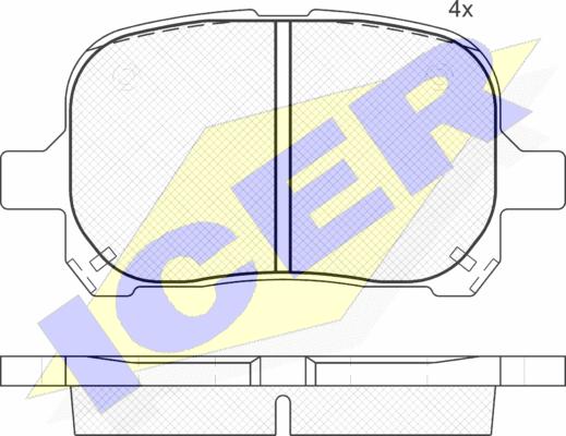 Icer 181632-399 - Гальмівні колодки, дискові гальма autozip.com.ua