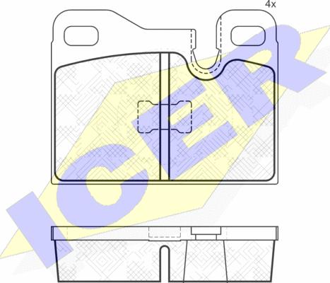 Icer 181624 - Гальмівні колодки, дискові гальма autozip.com.ua