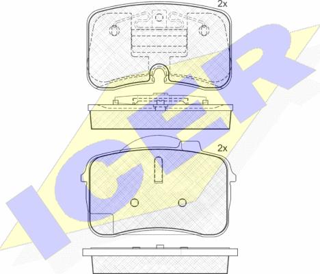 Icer 181626 - Гальмівні колодки, дискові гальма autozip.com.ua