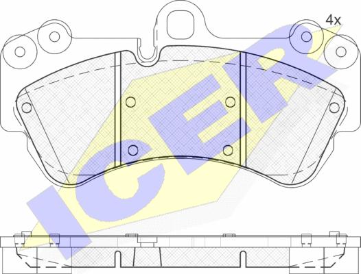 Icer 181620 - Гальмівні колодки, дискові гальма autozip.com.ua