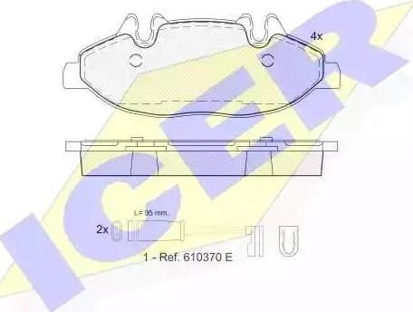 Icer 181675 - Гальмівні колодки, дискові гальма autozip.com.ua