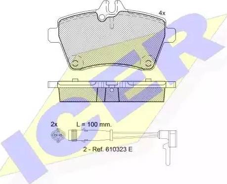 Icer 181678 - Гальмівні колодки, дискові гальма autozip.com.ua