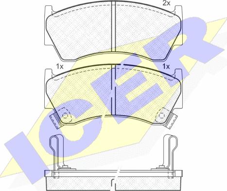 Icer 181094 - Гальмівні колодки, дискові гальма autozip.com.ua