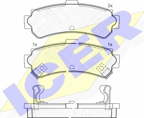 Icer 181095 - Гальмівні колодки, дискові гальма autozip.com.ua