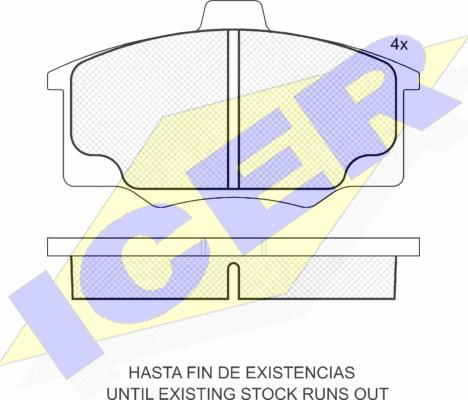 Icer 181091 - Гальмівні колодки, дискові гальма autozip.com.ua